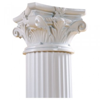 8 ft White Column (Fancy)
