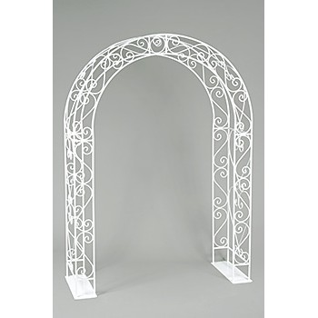 Wrought Iron Arch White